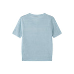 Load image into Gallery viewer, Women's Custom Blue V-Neck Short Sleeve Wool Knit Sweater | OEM/ODM Knitwear Manufacturer