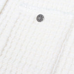 Load image into Gallery viewer, Women's Custom White Round Neck Long Sleeve Knit Cardigan | OEM/ODM Knitwear Manufacturer