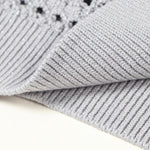 Load image into Gallery viewer, Women's Custom Gray V-Neck Long Sleeve Cotton Knit Sweater | OEM/ODM Knitwear Manufacturer