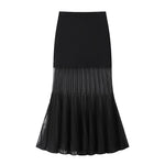 Load image into Gallery viewer, Black Round Neck Sleeveless Knit Skirt