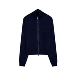 Load image into Gallery viewer, Gray Lapel Long Sleeve Knit Sweater Wool