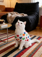 Load image into Gallery viewer, Double-Layer Heart Pattern Pet Sweater | Custom OEM Knitwear