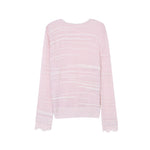 Load image into Gallery viewer, Women's Custom Pink Round Neck Long Sleeve Alpaca Knit Sweater | OEM/ODM Knitwear Manufacturer