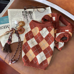 Load image into Gallery viewer, Preppy Red Christmas Pet Sweater | OEM Manufacturing