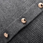 Load image into Gallery viewer, Women's Custom Black & Dark Gray Round Neck Long Sleeve Wool Knit Sweater | OEM/ODM Knitwear Manufacturer