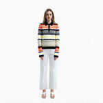 Load image into Gallery viewer, Polo Collar Long Sleeve Knit Sweater Tencel