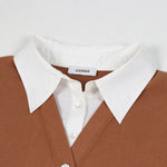Load image into Gallery viewer, Shirt Collar Long Sleeve Knit Sweater Cotton