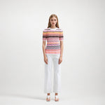 Load image into Gallery viewer, Women's Round Neck Short Sleeve Tencel Knit Sweater
