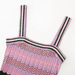 Load image into Gallery viewer, Women's Custom Stripe Straight Neck Sleeveless Knit Maxi Dress | OEM/ODM Knitwear Manufacturer