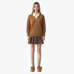 Load image into Gallery viewer, Shirt Collar Long Sleeve Knit Sweater Cotton