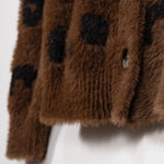 Load image into Gallery viewer, Women's Dark Brown V-Neck Knit Cardigan Sweater | Factory Direct Wholesale