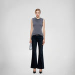 Load image into Gallery viewer, Women's Custom Gray Round Neck Sleeveless Wool Knit Vest | OEM/ODM Knitwear Manufacturer