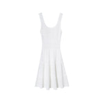 Load image into Gallery viewer, White Round Neck Sleeveless Knit Dress