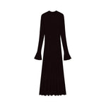 Load image into Gallery viewer, Women's Custom Gray High Neck Long Sleeve Wool Knit Dress | OEM/ODM Knitwear Manufacturer