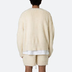 Load image into Gallery viewer, Custom OEM & ODM Men Two Piece Short Set Sweater Fuzzy Long Sleeve Cardigan Knitted Shorts Knitwear Men Mohair Set
