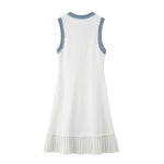 Load image into Gallery viewer, Women's Custom White Round Neck Sleeveless Button-Front Knit Maxi Dress | OEM/ODM Knitwear Manufacturer
