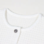 Load image into Gallery viewer, Women's Custom White Round Neck Long Sleeve Knit Cardigan | OEM/ODM Knitwear Manufacturer