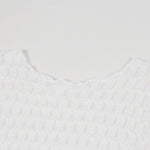 Load image into Gallery viewer, White Round Neck Long Sleeve Knit Sweater Wool