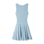 Load image into Gallery viewer, Pink Square Neck Sleeveless Knit Dress