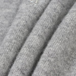 Load image into Gallery viewer, Gray Round Neck Short Sleeve Knit Sweater Wool