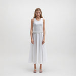 Load image into Gallery viewer, Women's Custom White Round Neck Sleeveless Tencel Knit Vest | OEM Wholesale
