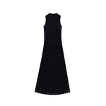 Load image into Gallery viewer, Women's Custom Black Round Neck Sleeveless Knit Dress