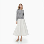 Load image into Gallery viewer, Women's Custom Gray Round Neck Long Sleeve Wool Knit Sweater