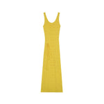 Load image into Gallery viewer, Women's Custom Yellow V-Neck Sleeveless Knit Dress | OEM/ODM Knitwear Manufacturer