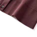 Load image into Gallery viewer, Women's Custom Burgundy V-Neck Long Sleeve Wool Knit Sweater | OEM/ODM Knitwear Manufacturer