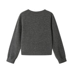 Load image into Gallery viewer, Women's Custom Gray Round Neck Long Sleeve Wool Knit Cardigan | OEM/ODM Knitwear Manufacturer