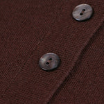 Load image into Gallery viewer, Coffee Polo Collar Long Sleeve Cashmere