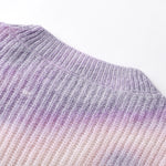 Load image into Gallery viewer, Purple Round Neck Long Sleeve Sweater Wool