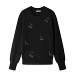 Load image into Gallery viewer, Women's Custom Pink Round Neck Long Sleeve Wool Knit Sweater | OEM/ODM Knitwear Manufacturer