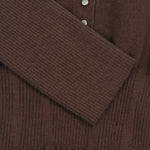 Load image into Gallery viewer, Coffee Lapel Long Sleeve Knit Dress Wool