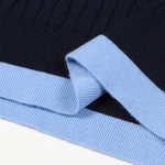 Load image into Gallery viewer, Women's Custom Blue High Neck Long Sleeve Wool Knit Sweater | OEM/ODM Knitwear Manufacturer
