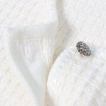 Load image into Gallery viewer, Women's Custom White Round Neck Long Sleeve Knit Cardigan | OEM/ODM Knitwear Manufacturer