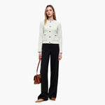 Load image into Gallery viewer, Women's Custom White Round Neck Long Sleeve Knit Cardigan | OEM/ODM Knitwear Manufacturer