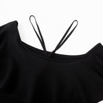 Load image into Gallery viewer, Black Off Shoulder Knit Sweater