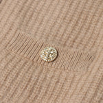 Load image into Gallery viewer, Brown Round Neck Long Sleeve Knit Cardigan Wool