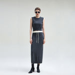 Load image into Gallery viewer, Women's Custom Gray Wool Knit Skirt | OEM/ODM Knitwear Manufacturer