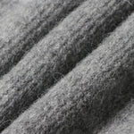 Load image into Gallery viewer, Gray Round Neck Long Sleeve Knit Cardigan Wool