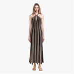 Load image into Gallery viewer, Women's V-Neck Sleeveless Knit Dress