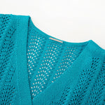 Load image into Gallery viewer, Women's Blue V-Neck Long Sleeve Knit Dress – Wholesale & OEM