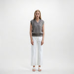 Load image into Gallery viewer, Women's Custom V-Neck Sleeveless Linen Knit Top | OEM Wholesale
