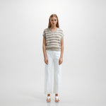 Load image into Gallery viewer, Women Wholesale Custom V Neck Sleeveless Knit Sweater Cotton OEM
