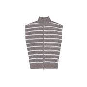 Women's Custom High Neck Sleeveless Cotton Knit Sweater | OEM Wholesale