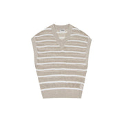 Women Wholesale Custom V Neck Sleeveless Knit Sweater Cotton OEM