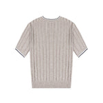 Load image into Gallery viewer, Women's Custom Apricot Round Neck Short Sleeve Linen Knit Sweater | OEM Wholesale