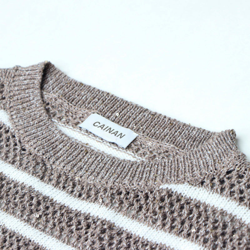 Women's Custom Round Neck Long Sleeve Knit Sweater | OEM Wholesale