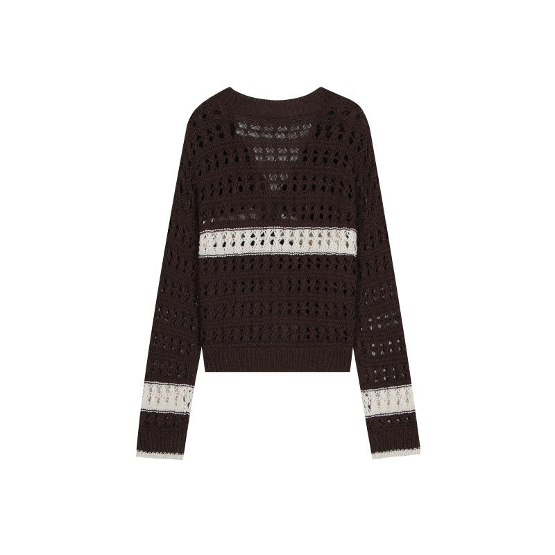Women's Custom V-Neck Long Sleeve Knit Cardigan | Cotton OEM